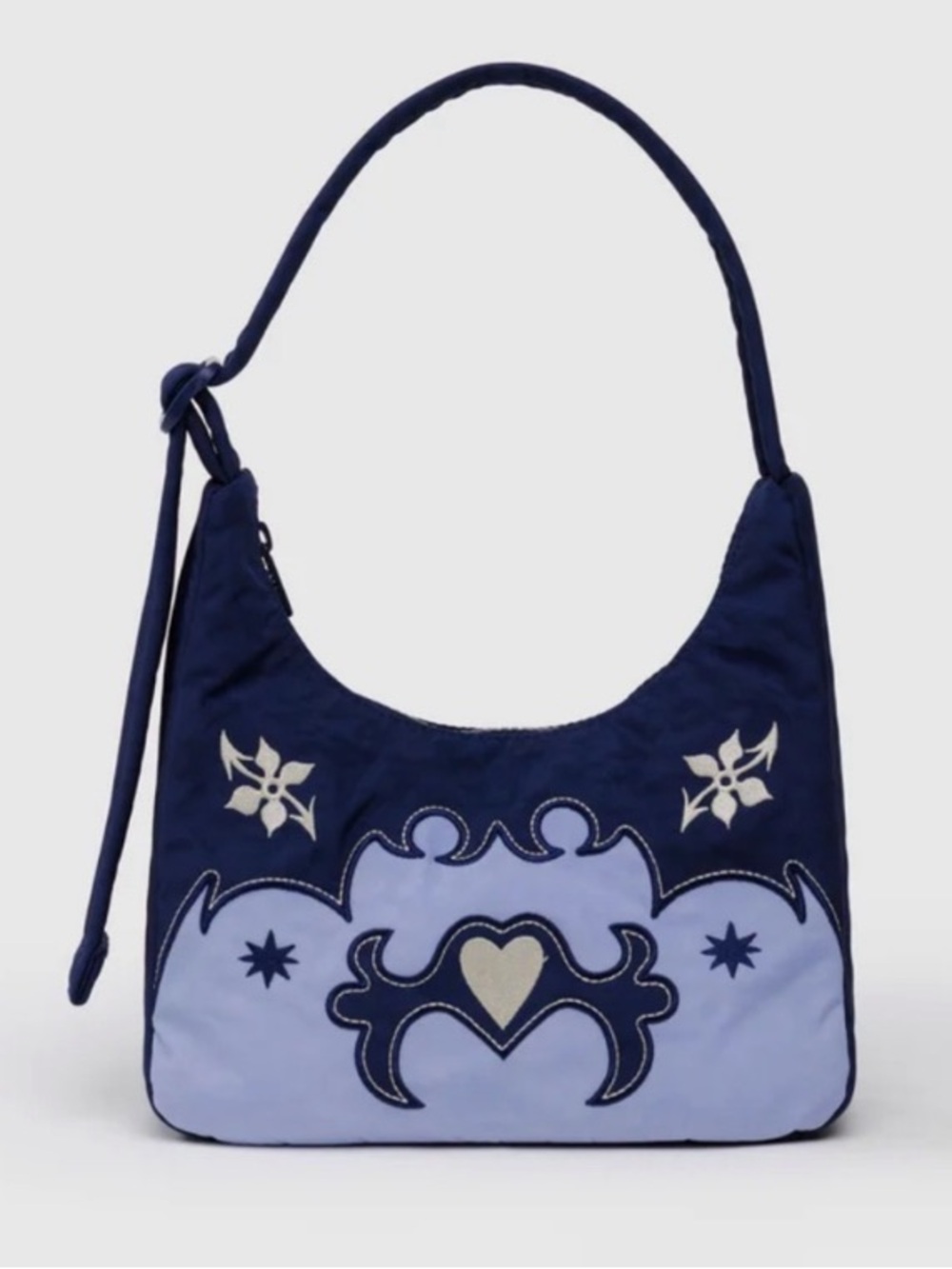 BAGGU Mini Nylon Shoulder Bag in Western Appliqué